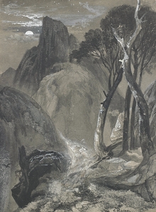 Half Dome Yosemite [1871] by Thomas Moran [1837–1926]